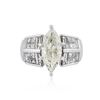 Image 2 : 14KT White Gold 3.57 ctw Diamond Ring