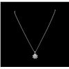 Image 2 : 14KT White Gold 1.41 ctw Diamond Pendant With Chain