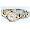 Image 9 : Rolex Ladies 2 Tone 14K Silver Diamond & Ruby Datejust Wristwatch