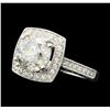 Image 1 : 3.70 ctw Diamond Ring - 14KT White Gold