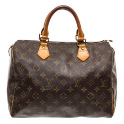 Louis Vuitton Monogram Canvas Leather Speedy 30 cm Bag