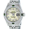 Image 1 : Rolex Ladies Stainless Steel Yellow MOP Diamond & Emerald Datejust Wristwatch