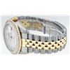 Image 4 : Rolex Mens 2 Tone 14K MOP Princess Cut Datejust Wristwatch With Rolex Box