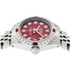 Image 3 : Rolex Ladies Stainless Steel Diamond Lugs & Ruby Datejust Wristwatch