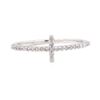 Image 2 : 0.20 ctw Diamond Cross Ring - 14KT White Gold