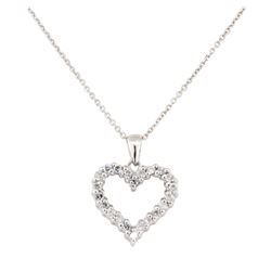 0.50 ctw Diamond Pendant with Chain - 14KT White Gold