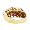 Image 3 : 0.90 ctw Diamond and Ruby Ring - 14KT Yellow Gold