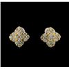 Image 1 : 14KT Yellow Gold 0.70 ctw Diamond Earrings