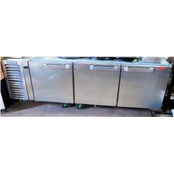 Hobart 3-Door Undercounter Refrigerator, 100"W x 34"D x 37"H