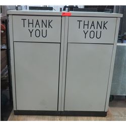 Attached Trash Recepticles w/ Tray Holders