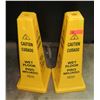 Image 1 : Qty 2 Caution "Wet Floor" Props
