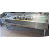 Image 1 : Eagle Group 4-Basin Dish Washing Sink, Model YBAR-0108-00, Approx. 7'W x 27.5"D x 33"H