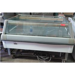Hill Excellence Glass & Stainless Steel Floor Food Display Case, 65"W x 42"D x 42"H
