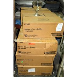 Pallet Multiple Cases of 12ea Weiss 32 oz Goblets