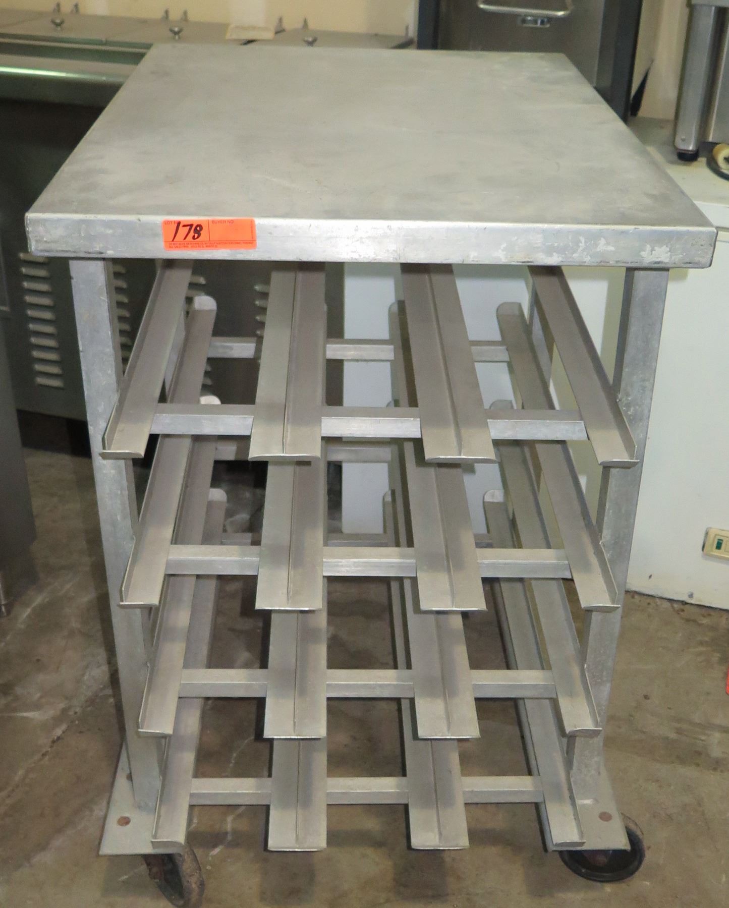 Rolling Kitchen #10 Can Storage Rack