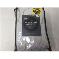 Total Blackout Brent Embroidery Grommet Top Panel 84inch