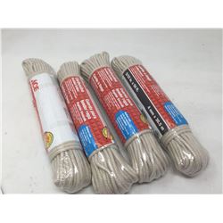 Lot of Clothesline Braided Cotton (4 x 4mm x 30.5m)