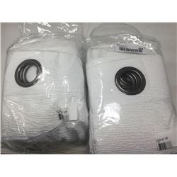 Set of 2 White Curtain Panels