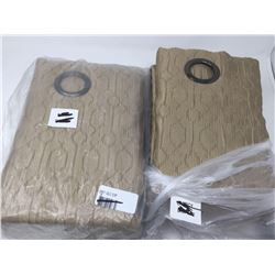 Set of two Gold Curtain Panels 78 inch