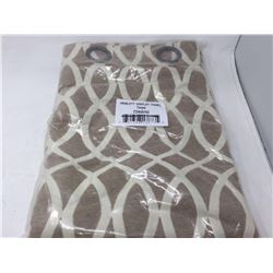 Taupe Patterned Curtain Panel 78 inch