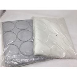 Pearl and Grey Curtain Panel (mark is on plastic, not curtain)