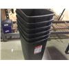 Image 1 : Lot of Rubbermaid Black Waste Bins (6 ct)