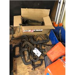 LOT OF ASSORTED C-CLAMPS