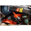 Image 2 : TOTE OF TOOLS AND LARGE FLASHLIGHT