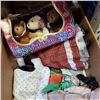 Image 2 : 2 BOXES OF COLLECTOR DOLLS, STUFFIES, AND PUPPETS