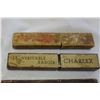 Image 2 : 3 ANTIQUE STRAIGHT RAZORS AND SHARPENING STONE