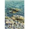 Image 1 : Artist Signed KPM Russian Oil on Paper Seaside