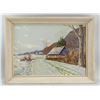 Image 2 : Illegibly Signed Canadian Oil on Canvas Landscape