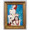 Image 2 : Giuseppe Migneco Italian Modernist Oil on Canvas