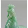 Image 3 : Burma Green Jadeite Carved Rooster Statue w/ Stand
