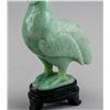 Image 4 : Burma Green Jadeite Carved Rooster Statue w/ Stand