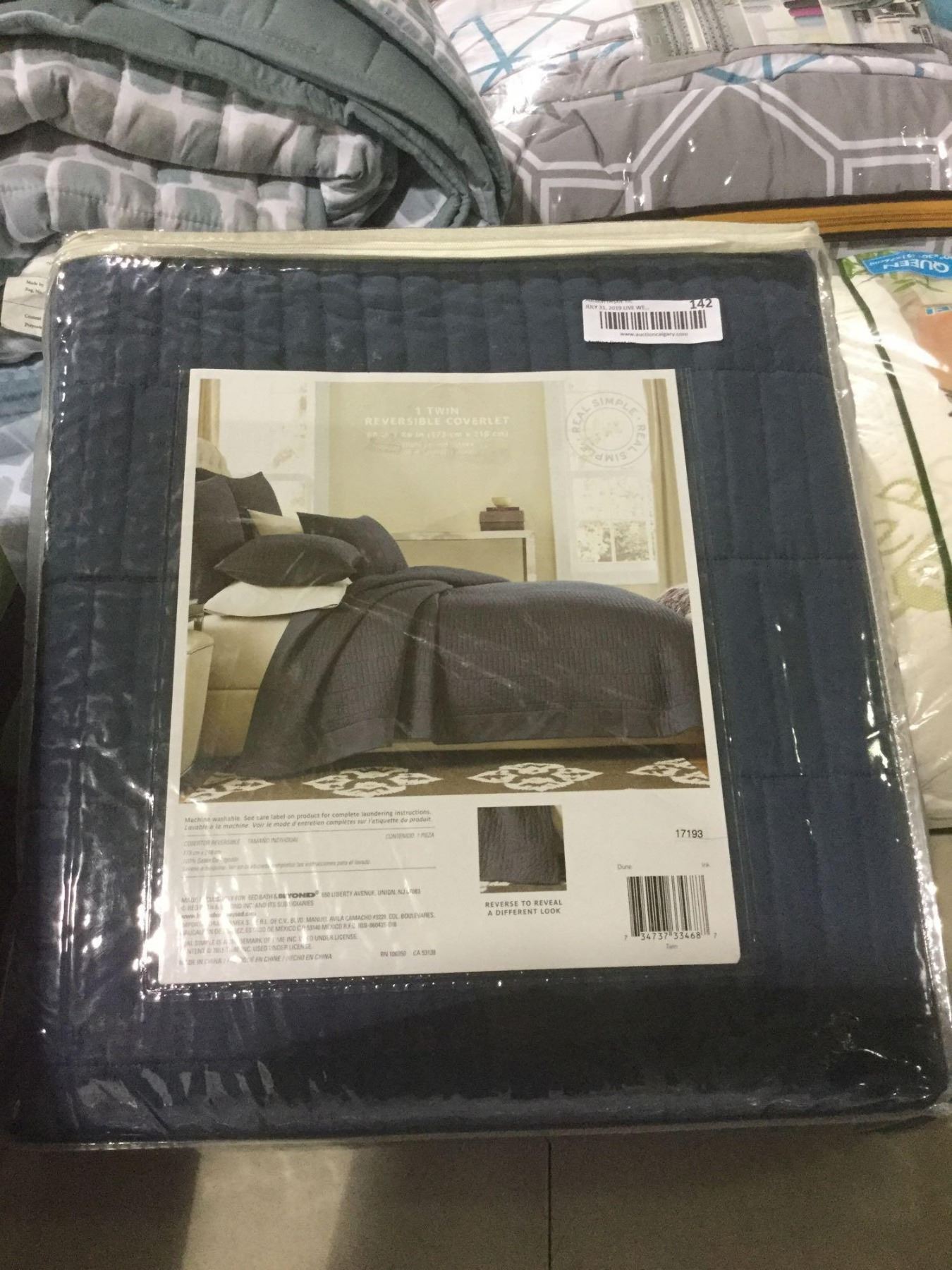 Real Simple Twin Reversible Coverlet