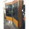 Image 2 : Upright Glass door double sided locking display cabinet with lights