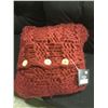 Image 1 : LOT of 2 - UGG Knit Button Throw Pillow in Red