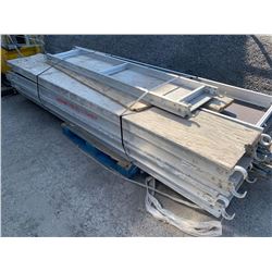 LOT of ONE - Aluminum 10 ft x 19 inch scaffold deck. ( you are bidding on only one...NOT the pallet 