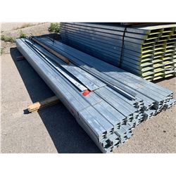 Pallet lot metal studs approx 3" x 12ft. 100 pieces