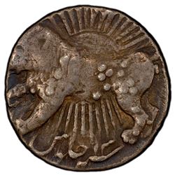 MUGHAL: Jahangir, 1605-1628, AR zodiac 1/2 rupee, Ahmadabad, AH1027 year 13, Leo, PCGS EF40