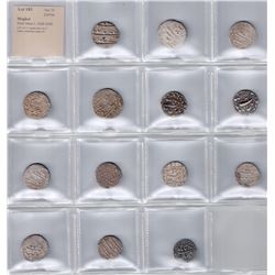 MUGHAL: Shah Jahan I, 1628-1658, LOT of 13 rupees and one ½ rupee