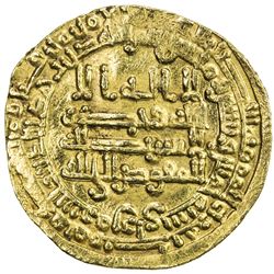 ABBASID: al-Mu'tamid, 870-892, AV dinar (4.27g), Surra man Ra'a, AH265. VF