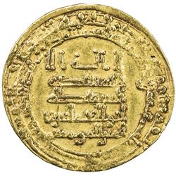 ABBASID: al-Muqtadir, 908-932, AV dinar (4.41g), Misr, AH310. VF
