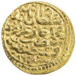 OTTOMAN EMPIRE: Bayezit II, 1481-1512, AV sultani (3.51g), Kostantiniye, AH886. VF