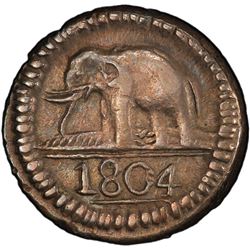 CEYLON: George III, 1796-1820, AR 24 stivers, 1804. PCGS AU55
