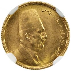 EGYPT: Fuad I, as King, 1922-1936, AV 20 piastres, 1923/AH1341. NGC MS65