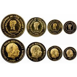 IVORY COAST: Republic, 4-coin proof set, 1966