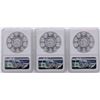 Image 2 : Lot of (3) 2018MO Mexico 1 Oz First Releases Silver Coins NGC MS69