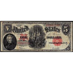 1907 $5 Woodchopper Legal Tender Note